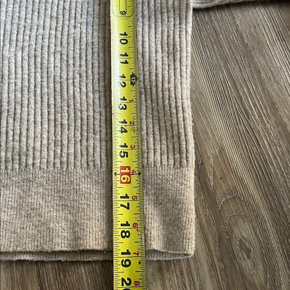 Club Monaco Ribbed Turtleneck Wool | Alpaca Blend Sweater - Beige Size: Xs - Picture 10 of 11